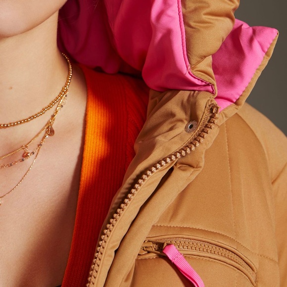 Color Blocked Puffer Jacket by Avec Les Filles - Picture 6 of 8